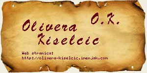 Olivera Kiselčić vizit kartica